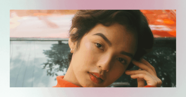 an asian lady wearing the korean pixie cut