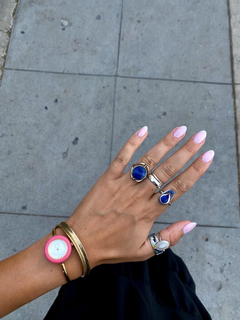 barbiecore nails