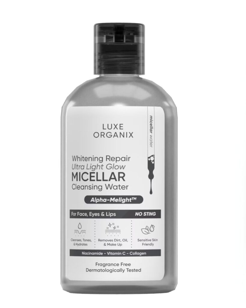 The Best Micellar Water For the First Step in Your GUWM Routine 12 luxe organix whitening micellar water
