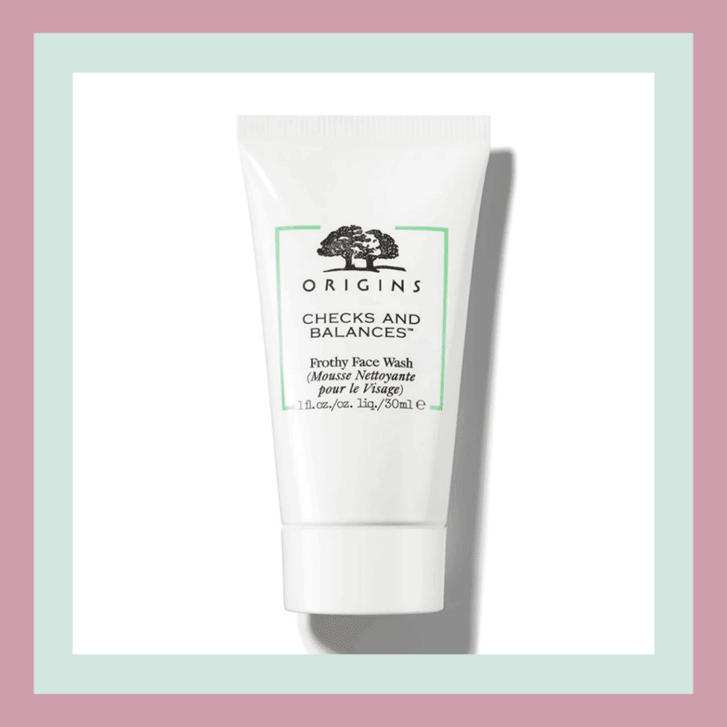 origins checks balances frothy face wash