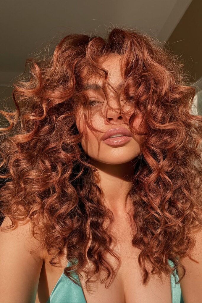 warm red or copper hair color for morena girls